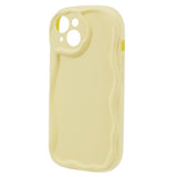 iPhone 14 Flexible Plastic Case w. Wavy Edges - Yellow