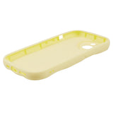 iPhone 14 Flexible Plastic Case w. Wavy Edges - Yellow