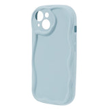 iPhone 13 Flexible Plastic Case w. Wavy Edges - Blue