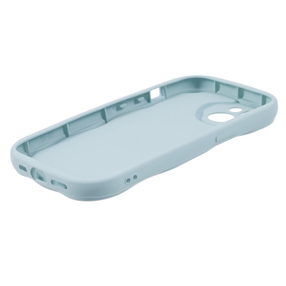 iPhone 13 Flexible Plastic Case w. Wavy Edges - Blue