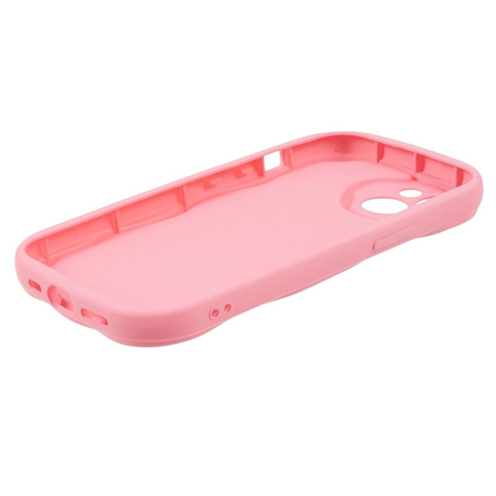 iPhone 13 Flexible Plastic Case w. Wavy Edges - Pink