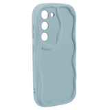 Samsung Galaxy S23 Flexible Plastic Case w. Wavy Edges - Blue