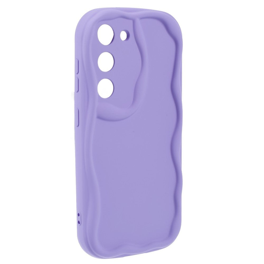 Samsung Galaxy S22 Flexible Plastic Case w. Wavy Edges - Purple