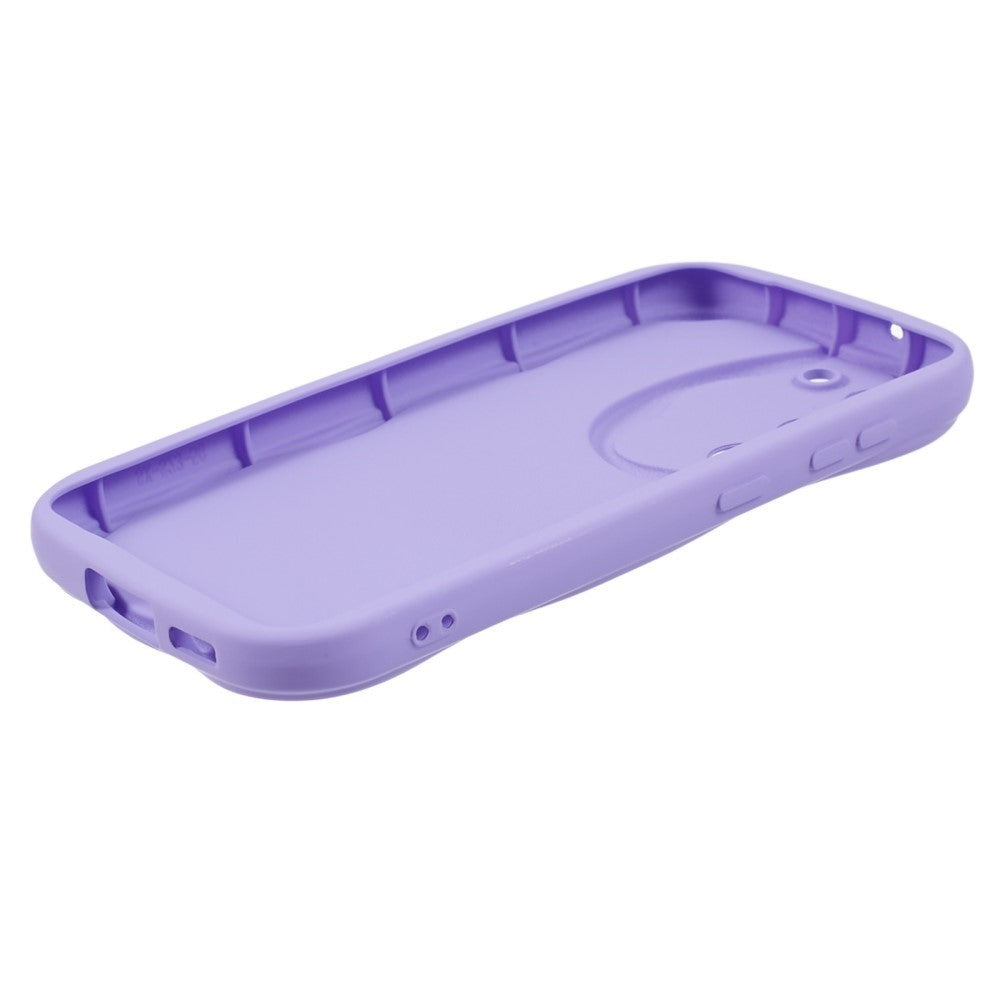 Samsung Galaxy S21 Flexible Plastic Case w. Wavy Edges - Purple