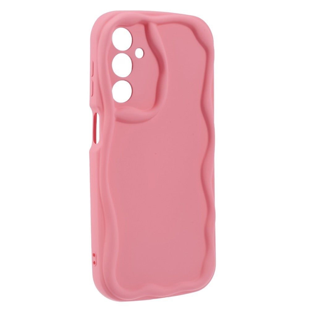 Samsung Galaxy A54 (5G) Flexible Plastic Case w. Wavy Edges - Pink