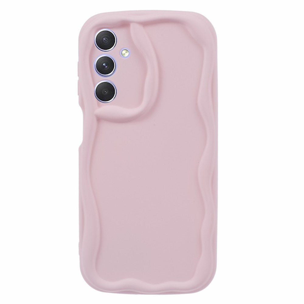 EIDERWOOD Samsung Galaxy S23 FE Flexible Plastic Case with Wavy Edges - Pink