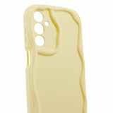 EIDERWOOD Samsung Galaxy S23 FE Flexible Plastic Case with Wavy Edges - Yellow