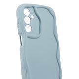 EIDERWOOD Samsung Galaxy S23 FE Flexible Plastic Case with Wavy Edges - Blue