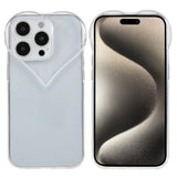 EIDERWOOD iPhone 15 Pro Flexible Plastic Case with Heart Shape - Transparent