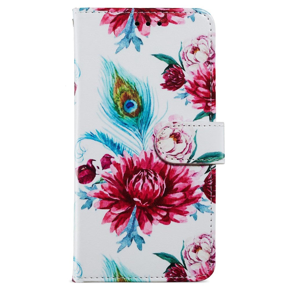 Honor 90 Lite PU Leather Case w. Wallet og Strap - Flowers