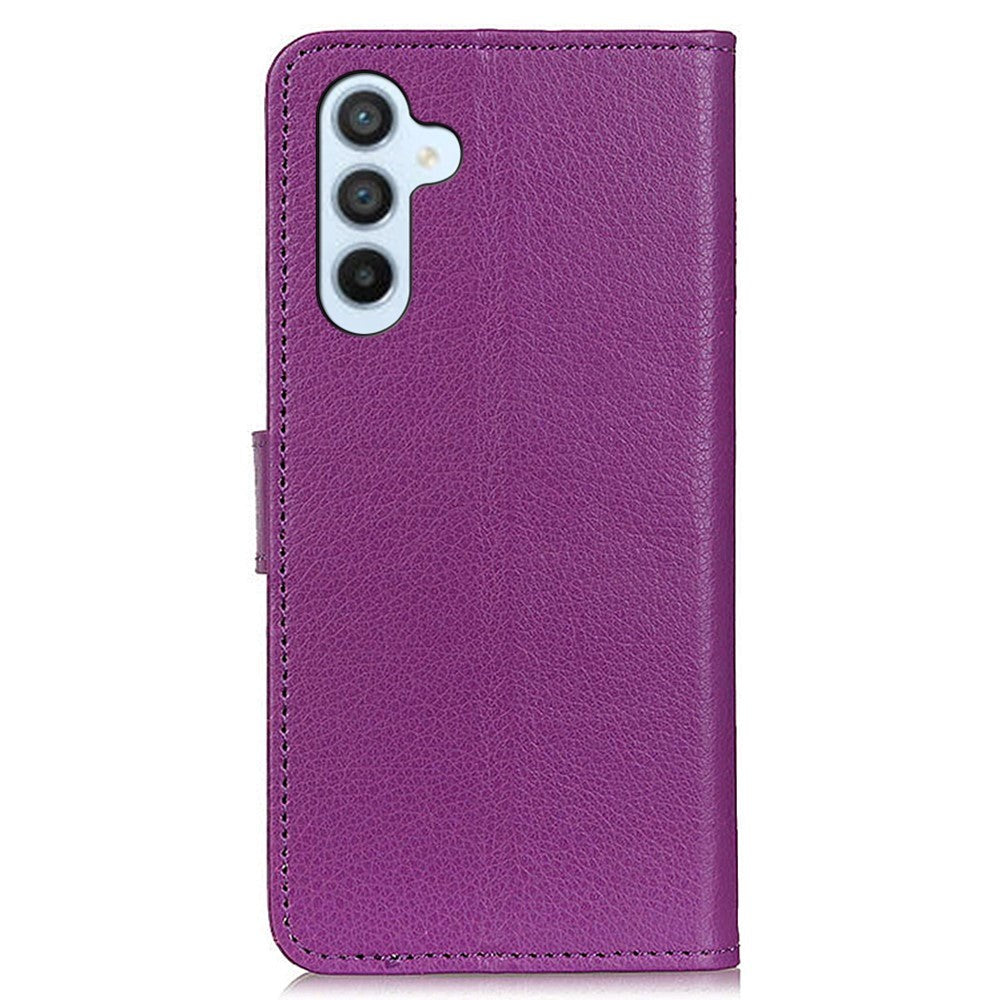 Samsung Galaxy A05s Litchi Leather Case w. Wallet - Purple