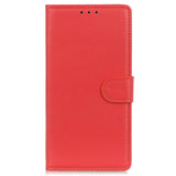 Samsung Galaxy A05s Litchi Leather Case w. Wallet - Red