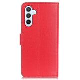 Samsung Galaxy A05s Litchi Leather Case w. Wallet - Red