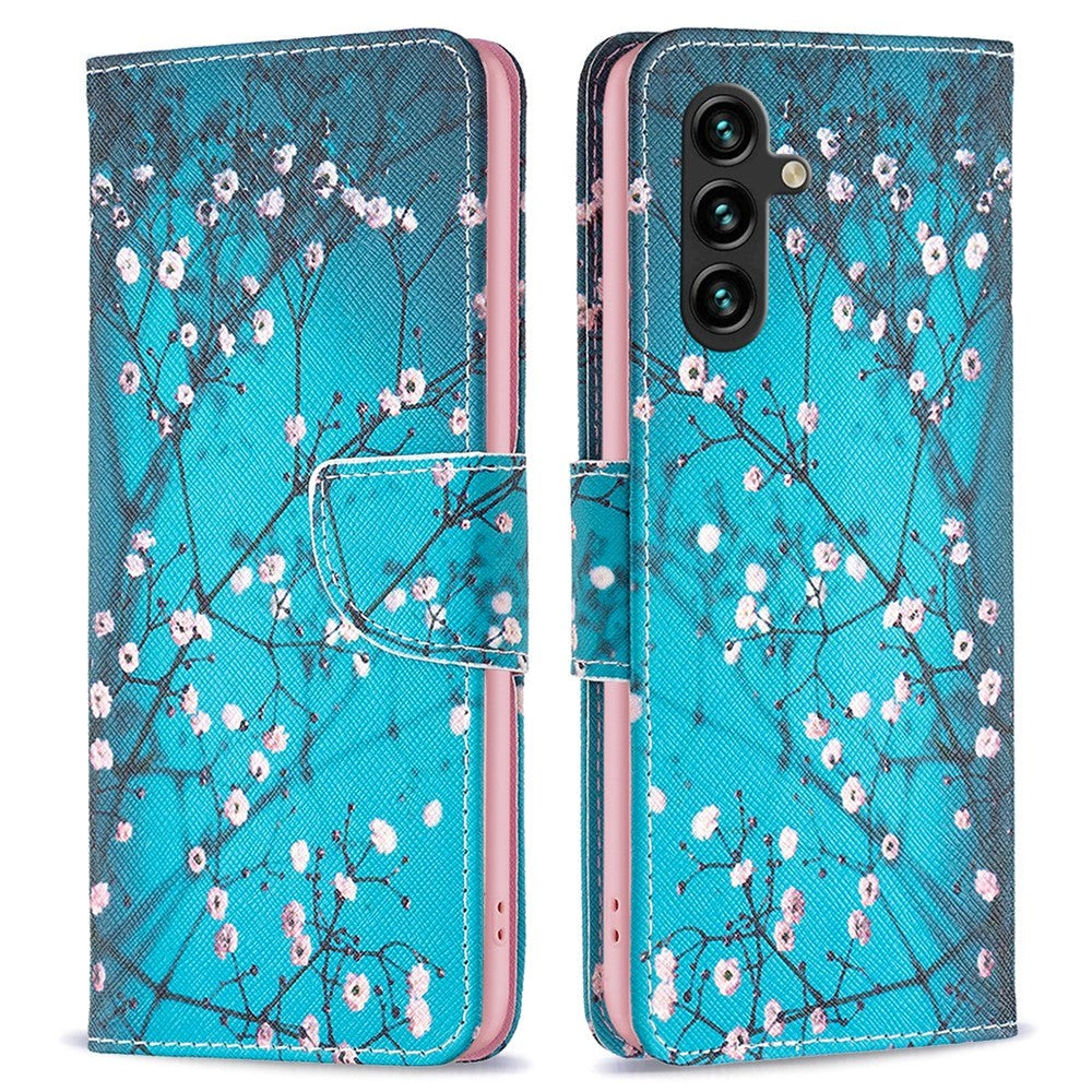 Samsung Galaxy A15 (5G) / A15 Leather Wallet Case & Print - Flower Branches