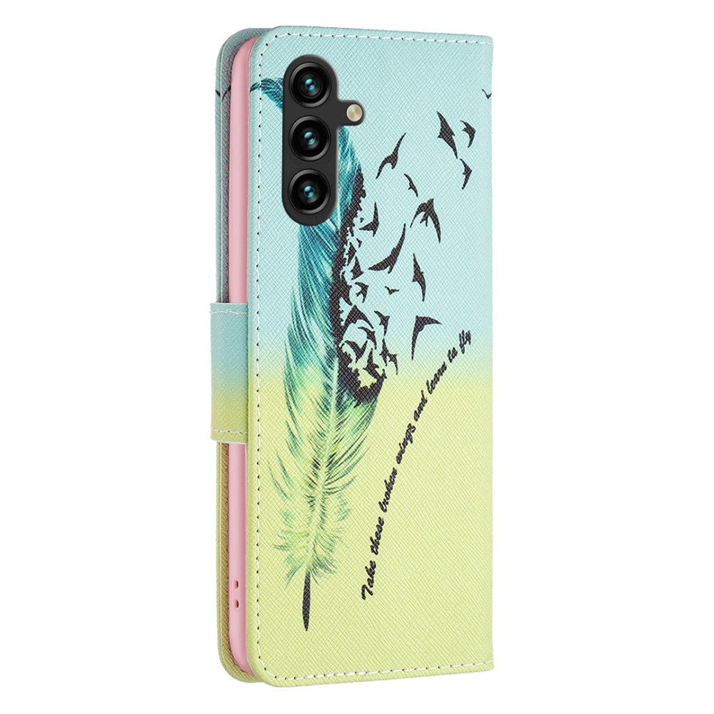 Samsung Galaxy A15 (5G) / A15 Leather Wallet Case & Print - Feather