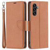 Samsung Galaxy A15 (5G) / A15 PU Litchi Leather Wallet Case - Brown