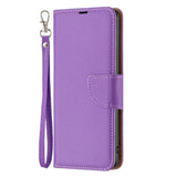 Samsung Galaxy A15 (5G) / A15 PU Litchi Leather Wallet Case - Purple