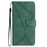 Motorola Edge 40 Neo Patterned Leather Case with Wallet and Strap - Green