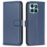 Honor X6a BINFEN Faux Leather Flip Case with Card Holder & Stand Function - Blue