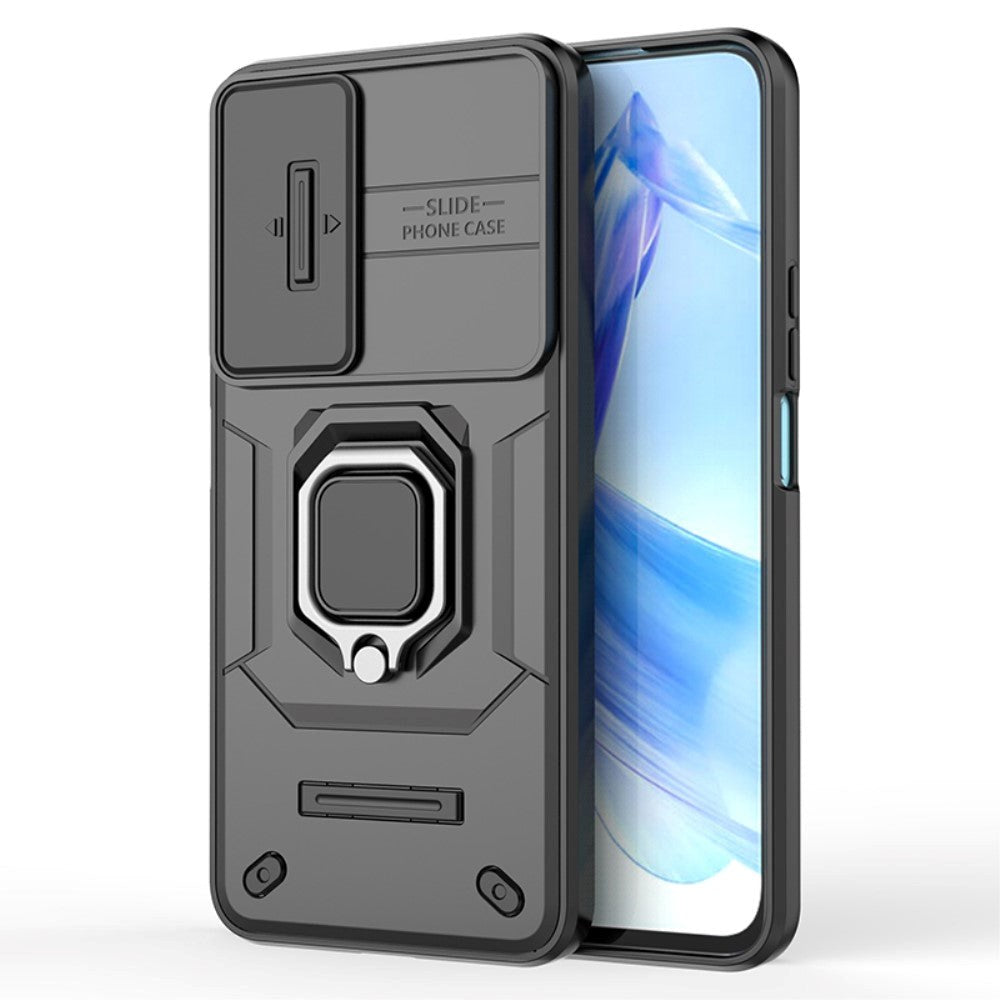 Honor 90 Lite Tough Case w. Magnetic Kickstand & Cam Slider - Black