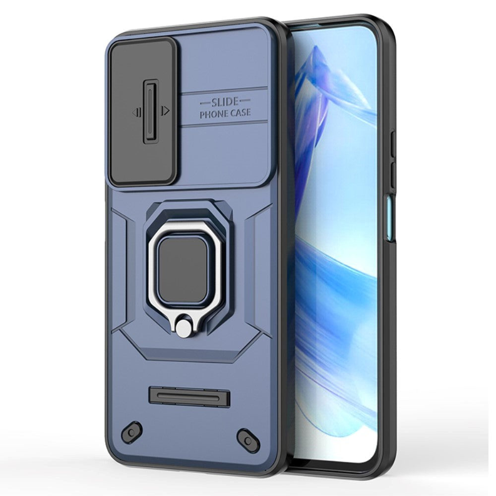 Honor 90 Lite Tough Case w. Magnetic Kickstand & Cam Slider - Blue