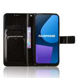 Fairphone 5 Leather Flip Case w. Wallet & Strap - Black