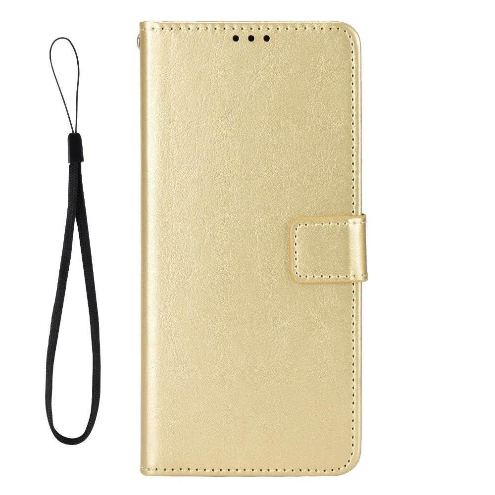 Fairphone 5 Leather Flip Case w. Wallet & Strap - Gold