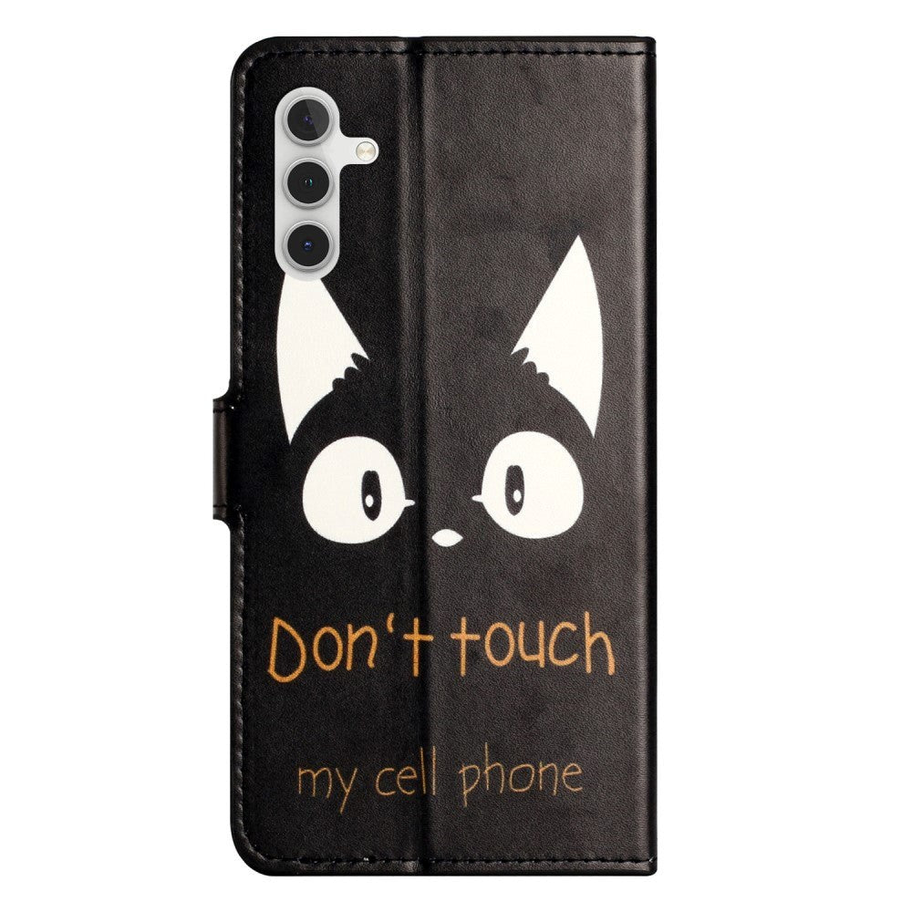 Samsung Galaxy A15 (5G) / A15 Leather Wallet Case & Print - "Don't Touch My Cell Phone"