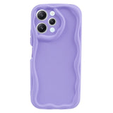 Xiaomi Redmi 12 (4G) Flexible Plastic Case w. Wavy Edges - Purple