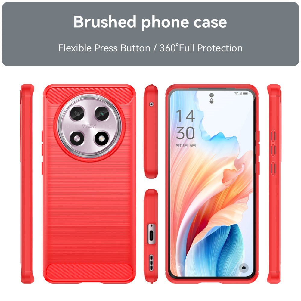 EIDERWOOD Oppo A2 Pro (5G) Carbon Fiber Flexible Plastic Case - Red