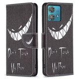 EIDERWOOD Motorola Edge 40 Neo Faux Leather Flip Case with Wallet & Print - "Don't Touch My Phone"