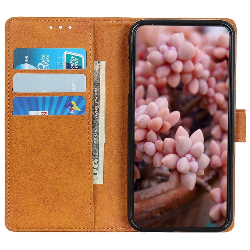 Samsung Galaxy A15 (5G) / A15 PU Leather Flip Case w. Wallet - Brown