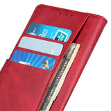 Samsung Galaxy A15 (5G) / A15 Leather Flip Case w. Wallet - Red