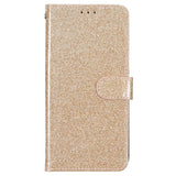 EIDERWOOD Motorola Moto G54 Leather Flip Case with Wallet and Strap - Glitter - Gold