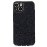 iPhone 15 Flexible Plastic Case w. Glitter - Black