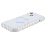 iPhone 15 Flexible Plastic Case w. Heart - Multicolored