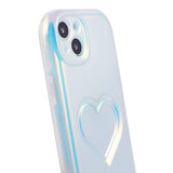 iPhone 15 Flexible Plastic Case w. Heart - Multicolored