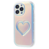 iPhone 15 Pro Flexible Plastic Case w. Heart - Multicolored