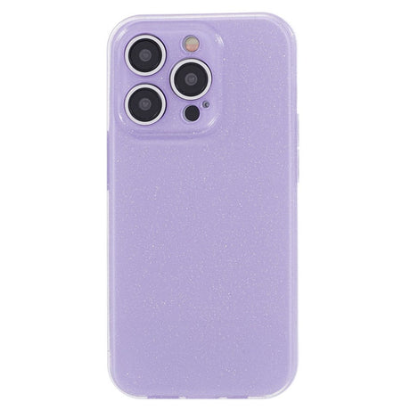 iPhone 15 Pro Flexible Plastic Case w. Glitter - Purple