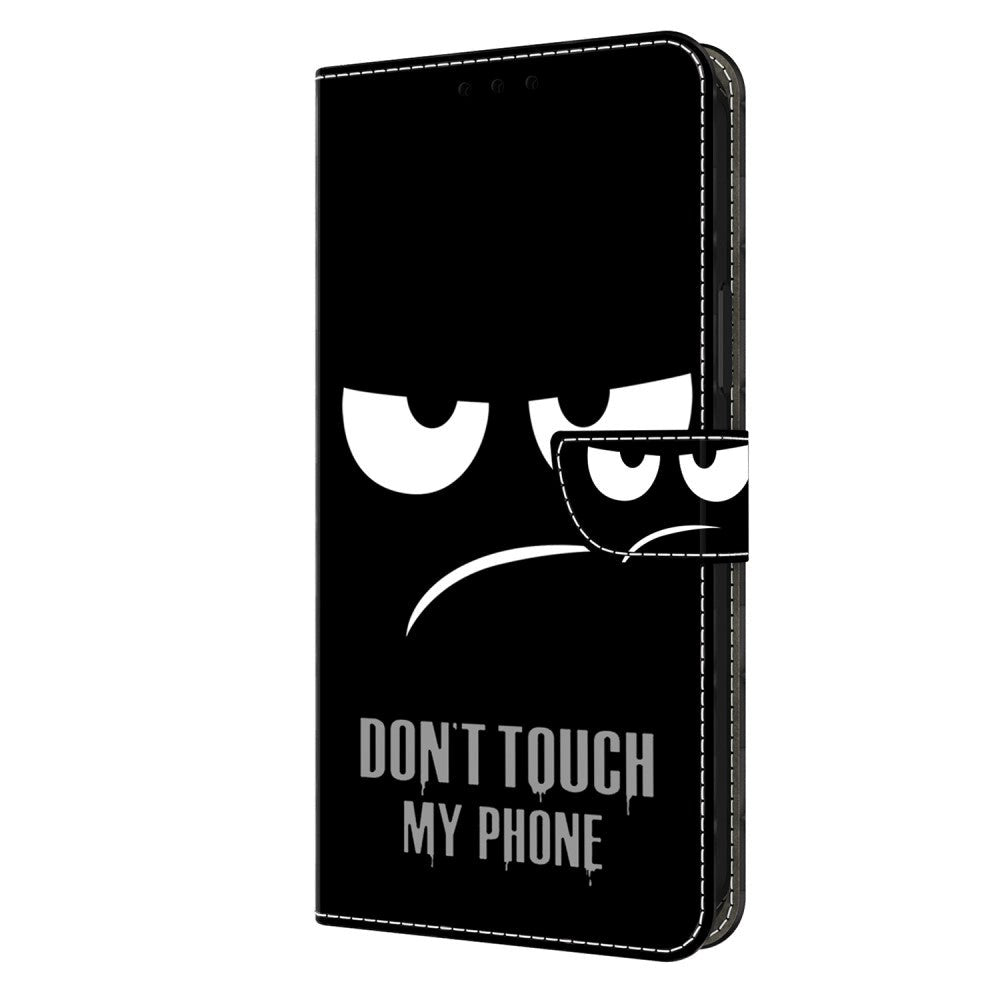 Xiaomi 13T / 13T Pro Leather Wallet Case w. Print - "Don't Touch My Phone"