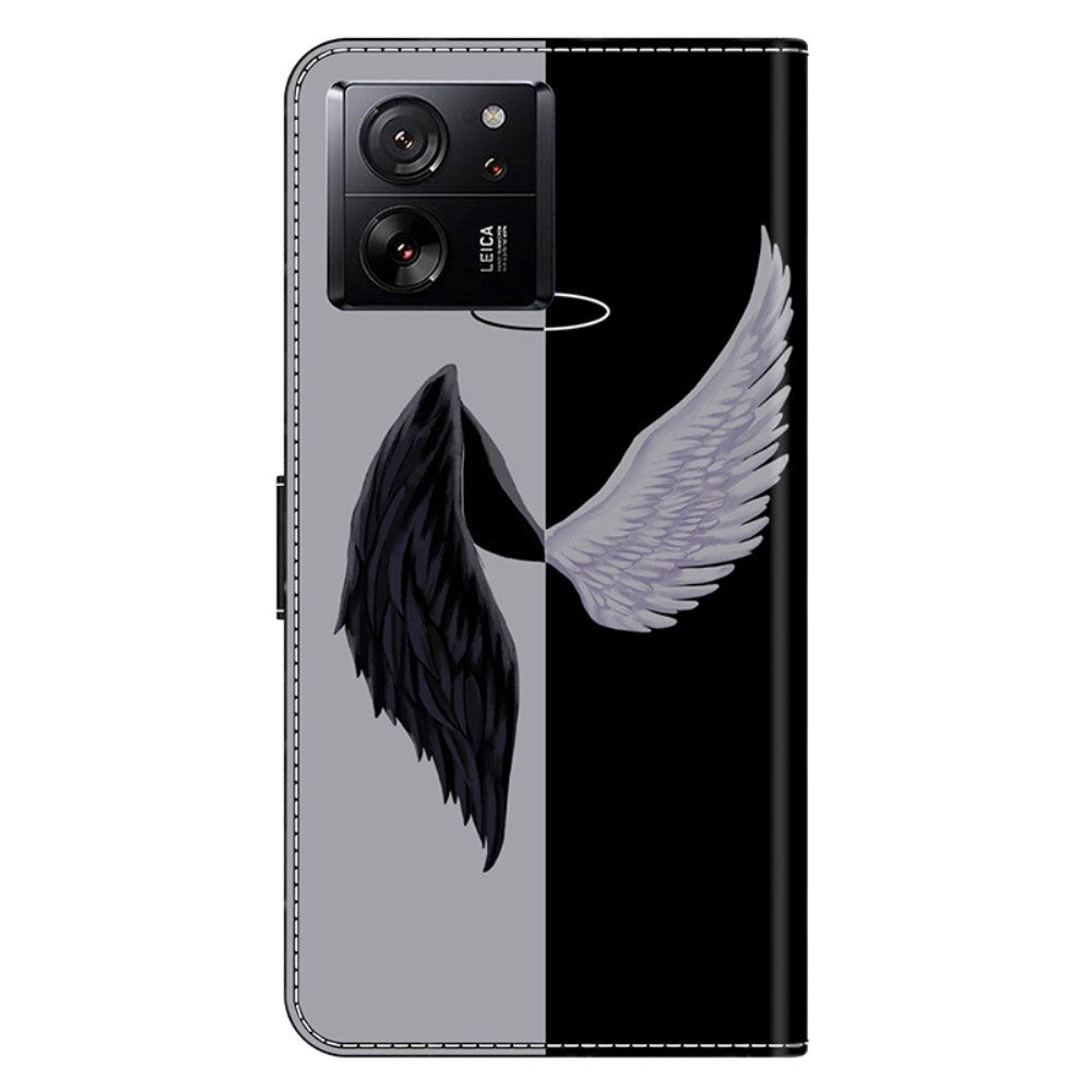 Xiaomi 13T / 13T Pro Leather Wallet Case w. Print - Angel Wings