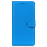 Samsung Galaxy S24 Ultra PU Litchi Leather Wallet Case - Blue