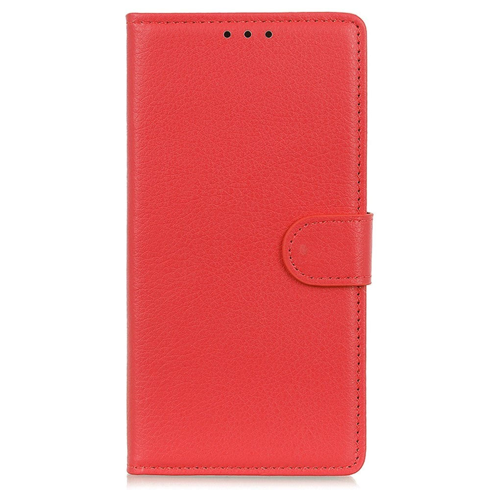 Samsung Galaxy S24 Ultra PU Litchi Leather Wallet Case - Red