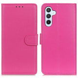 Samsung Galaxy S24 PU Litchi Leather Wallet Case - Pink