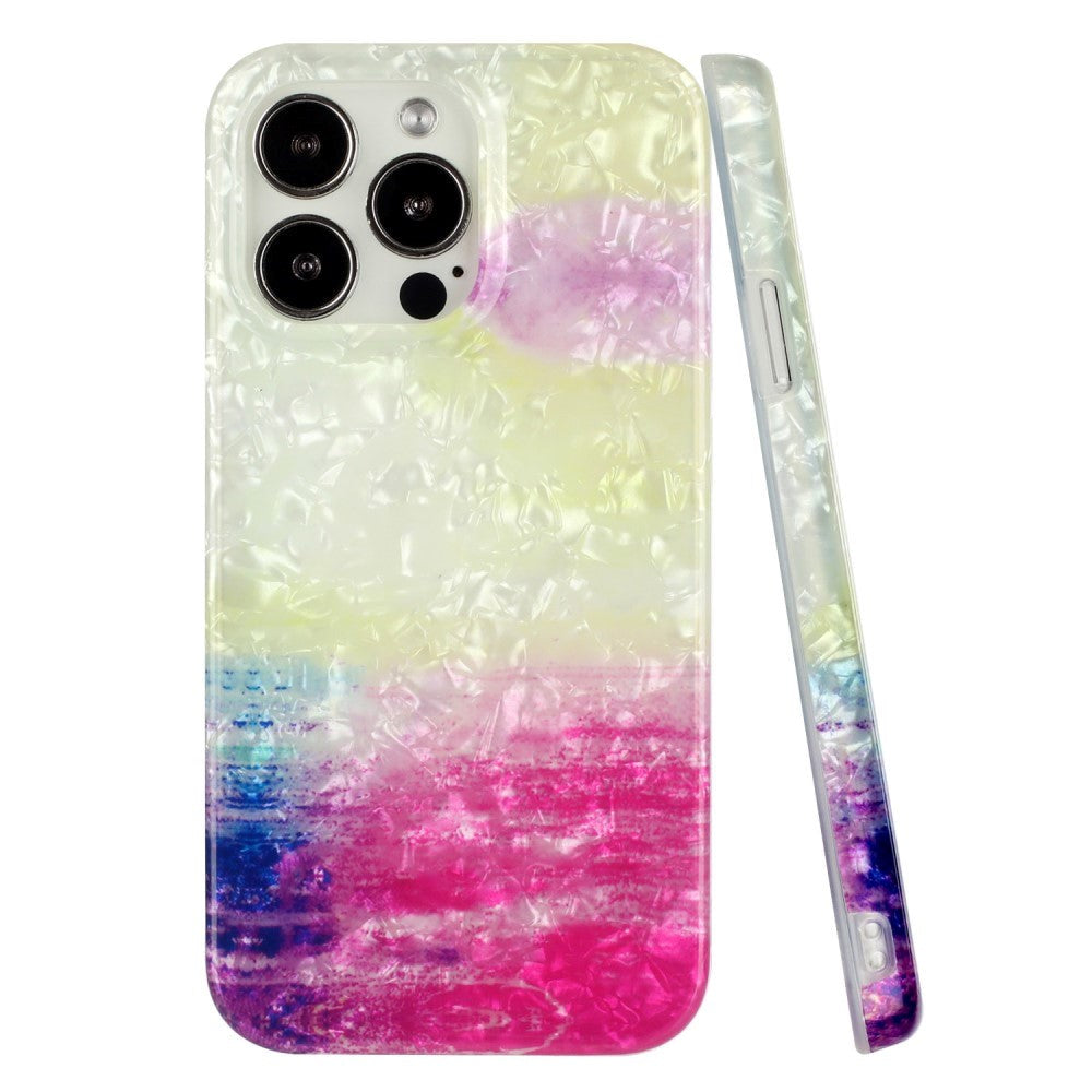 iPhone 15 Pro Flexible Plastic Case w. Motif - Multicolored Sea