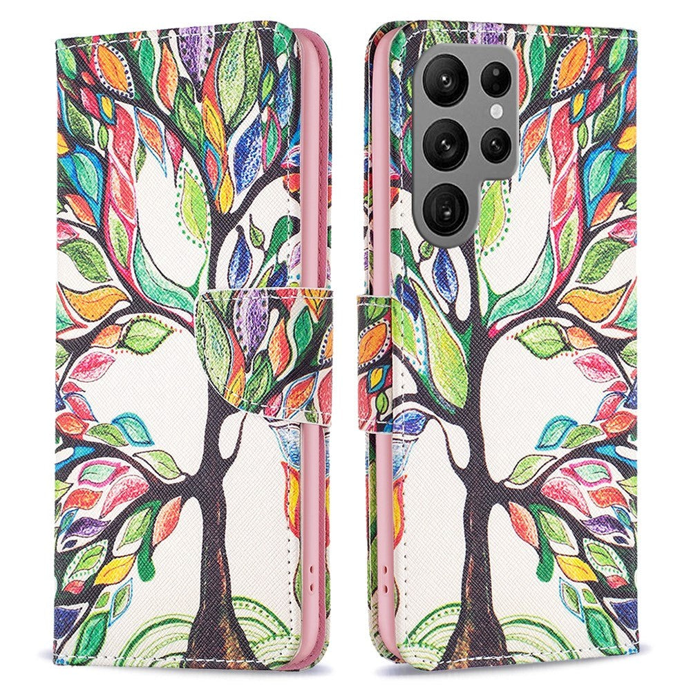 Samsung Galaxy S24 Ultra Leather Wallet Case & Print - Colorful Tree