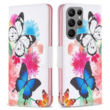 Samsung Galaxy S24 Ultra Leather Wallet Case & Print - Two Butterflies