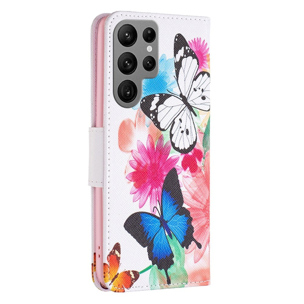 Samsung Galaxy S24 Ultra Leather Wallet Case & Print - Two Butterflies