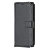 Samsung Galaxy S24 Ultra Faux Leather Flip Cover with Stand Function & Card Holder - Black