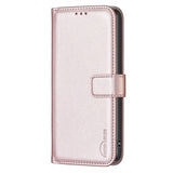 Samsung Galaxy S24 Ultra Faux Leather Flip Cover with Stand Function & Card Holder - Rose Gold